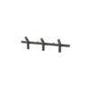 WALL COAT RACK MATTO 3 BLACK 53X18X23CM - Image 2