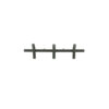 WALL COAT RACK MATTO 3 BLACK 53X18X23CM