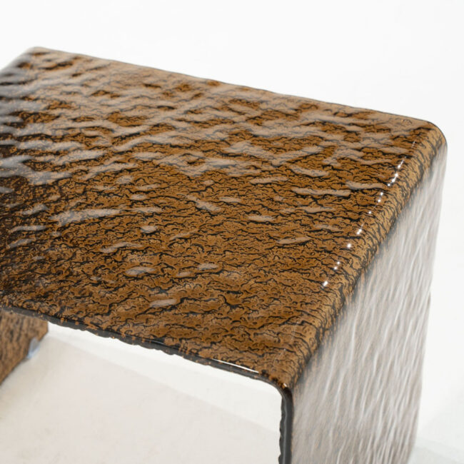 SIDE TABLE RIPPLE BROWN 50X45X42CM - Image 3