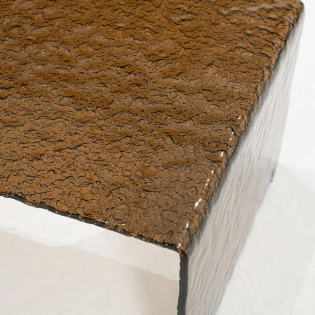 COFFEE TABLE RIPPLE BROWN 110X55X35CM - Image 3