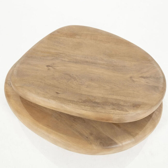 COFFEE TABLE KABO LIGHT BROWN 100X80X27CM - Image 5