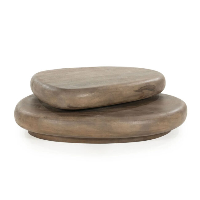 COFFEE TABLE KABO BROWN 100X80X27CM - Image 3
