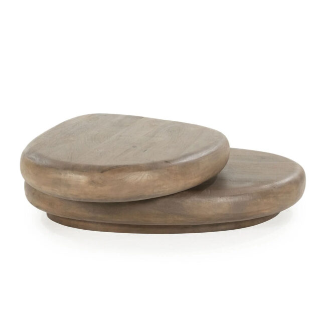 COFFEE TABLE KABO BROWN 100X80X27CM - Image 6
