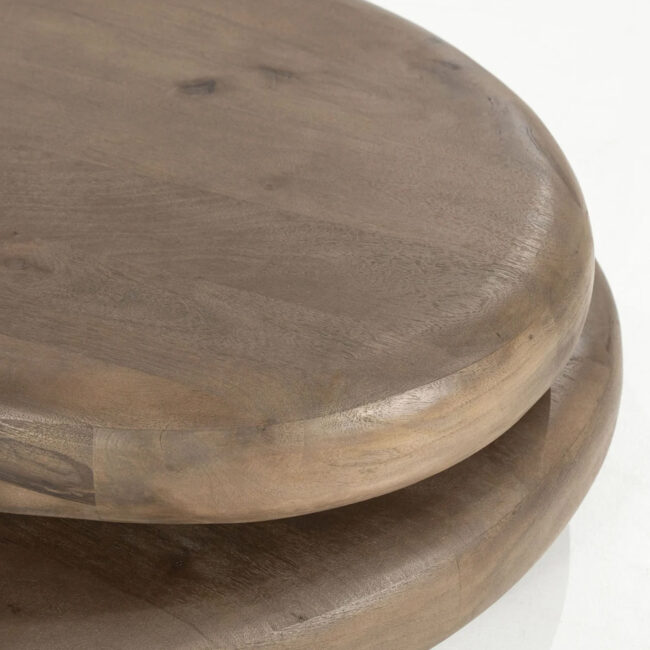 COFFEE TABLE KABO BROWN 100X80X27CM - Image 5