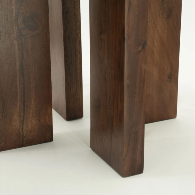 SIDE TABLE TILEDUP BROWN 40X40X45CM - Image 4
