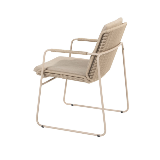 PRADO DINING TABLE WITH PARMA STACKING CHAIR LATTE - Image 3