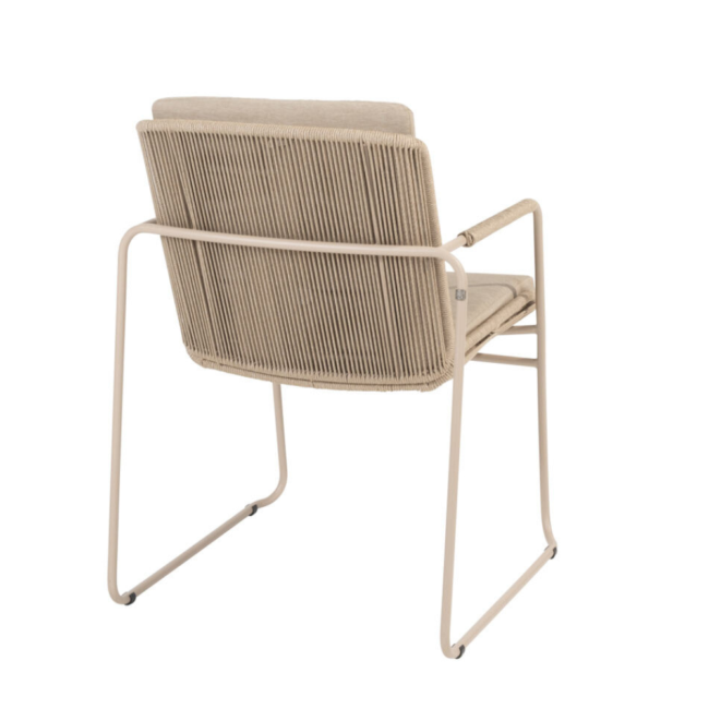PRADO DINING TABLE WITH PARMA STACKING CHAIR LATTE - Image 4