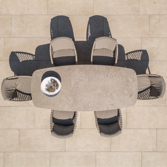 MANOLO DINING TABLE LATTE WITH PUGLIA DINING CHAIRS - Image 5