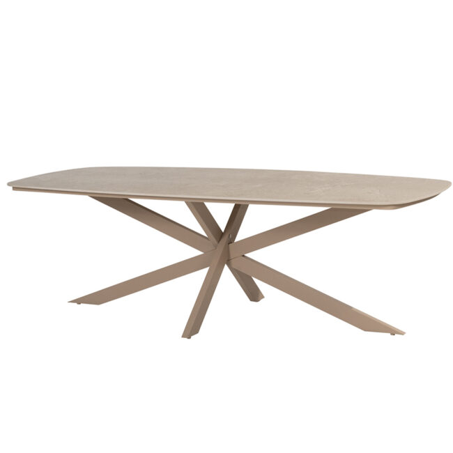 PRADO DINING TABLE WITH PARMA STACKING CHAIR LATTE - Image 5