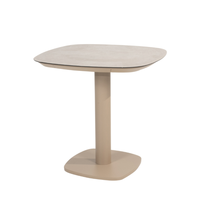 MANOLO DINING TABLE CERAMIC PRINT LATTE 75X75X75CM