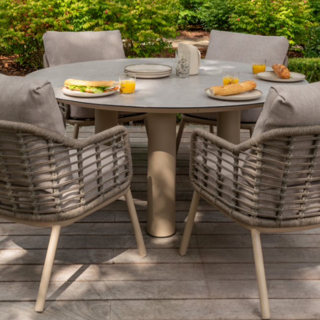 DONATO DINING TABLE CLOUD CERAMIC PRINT WITH 3 LEGS D160CMXH75CM - Image 2