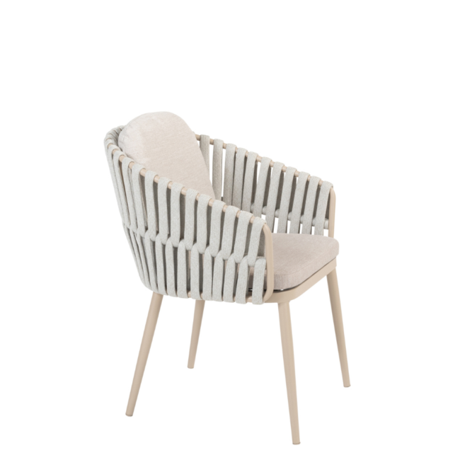 EVA DINING CHAIR LATTE WITH 2 CUSHIONS 61X68X82,5CM - Image 4