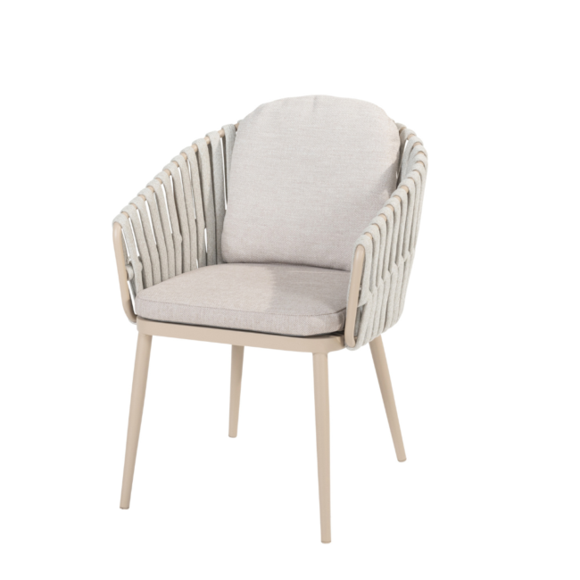 EVA DINING CHAIR LATTE WITH 2 CUSHIONS 61X68X82,5CM