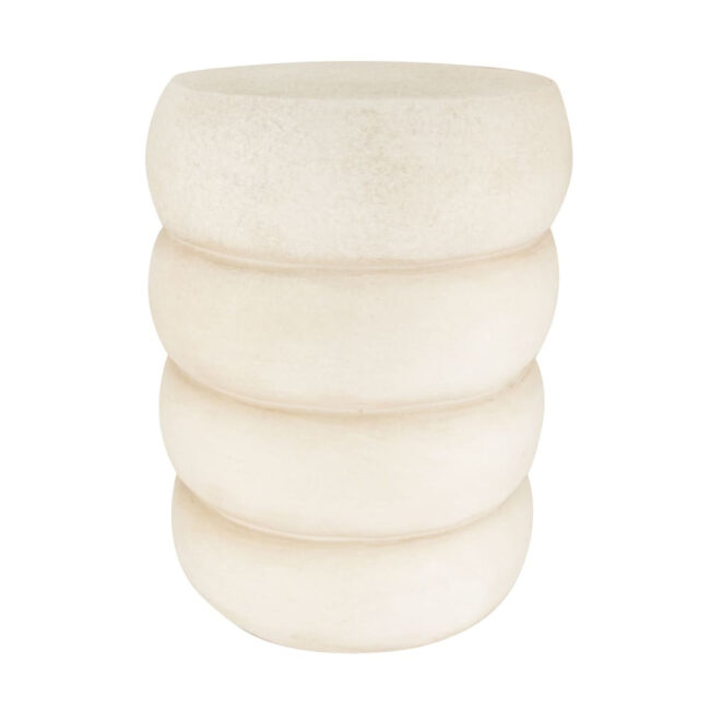 SIDE TABLE ROUND MAGNESIUM WHITE 38X38X48CM