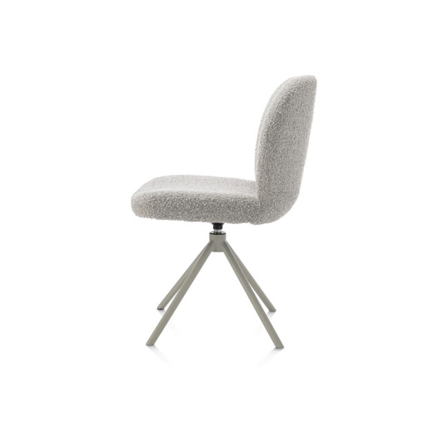 DINING CHAIR JAXON PEBBLE FABRIC BRIONI ROTATABLE 51X63X85CM - Image 4