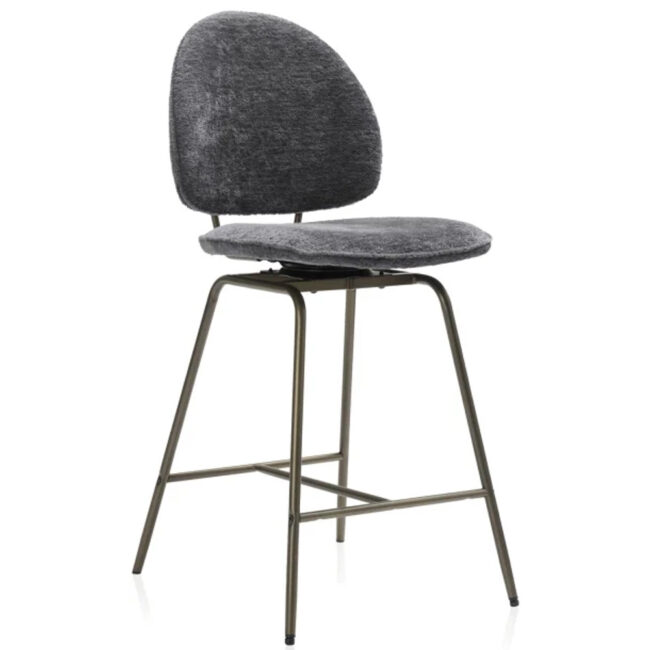BARCHAIR KJEL CHAMPAGNE ANTRHACITE 43X47X102CM - Image 4