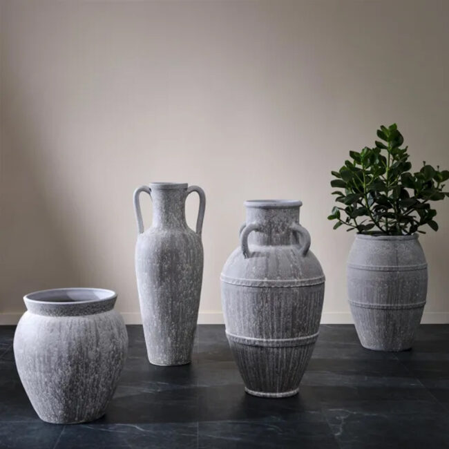 BRAGA VASE BEIGE 38X38X70CM - Image 3