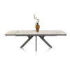 EXTENDABLE TABLE VEGAS 200X100CM+ 80CM CERAMIC ON GLASS
