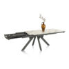 EXTENDABLE TABLE VEGAS 200X100CM+ 80CM CERAMIC ON GLASS - Image 3