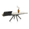 EXTENDABLE TABLE VEGAS 200X100CM+ 80CM CERAMIC ON GLASS - Image 4