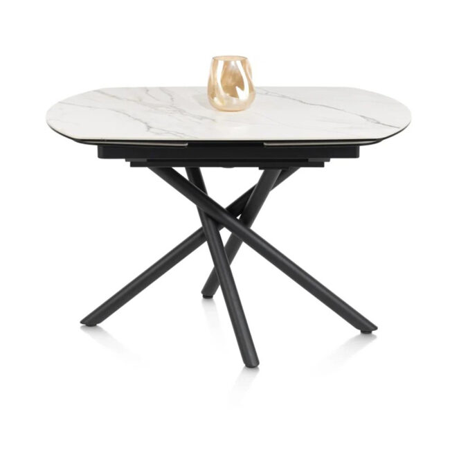 EXTENDABLE TABLE PRESTON 120+2X30X 90CM CERAMIC ON GLASS - Image 3