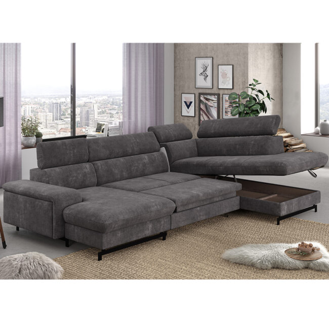 EMMA RIGHT SIDE ORLANDO TAUPE 215X262X81CM - Image 4