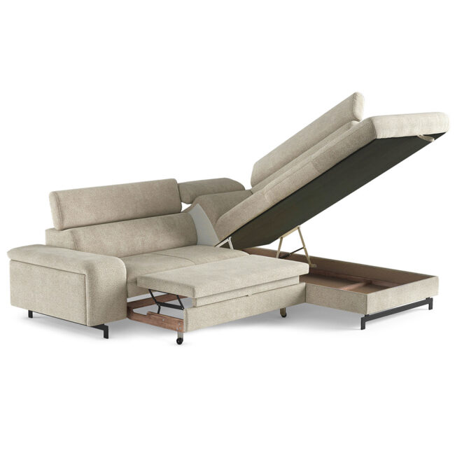 EMMA RIGHT SIDE ORLANDO TAUPE 215X262X81CM - Image 4