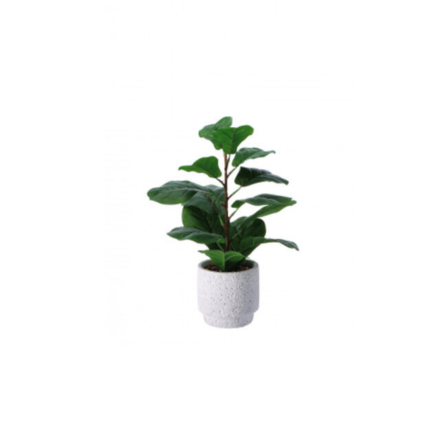 VASE WITH PLANT DECOR ASSORTED 3COLOURS  13X42CM - Image 3
