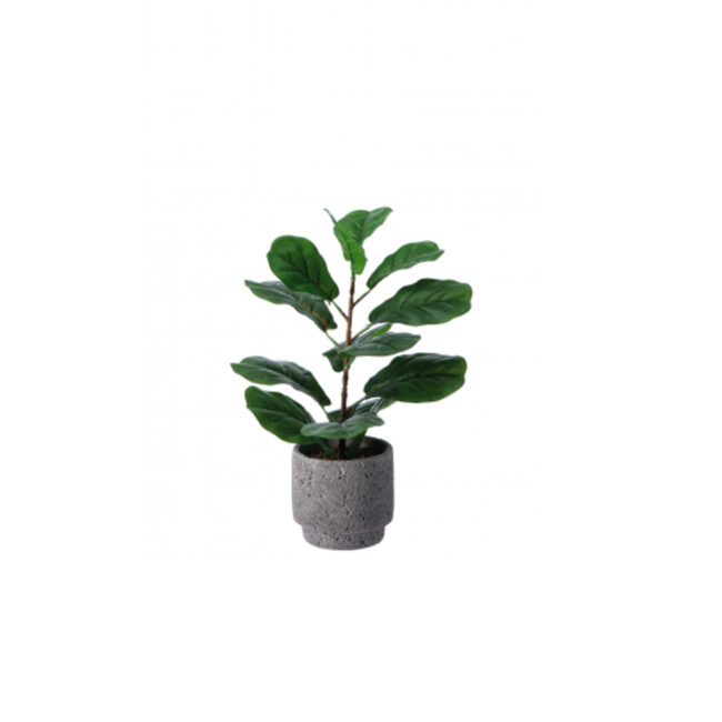 VASE WITH PLANT DECOR ASSORTED 3COLOURS  13X42CM - Image 4