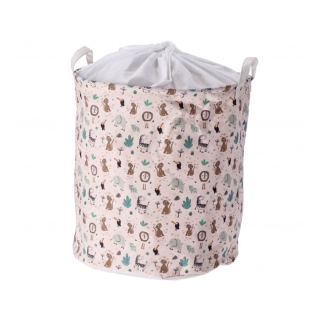 ROUND FABRIC LAUNDRY BASKET KORY ASSORTED 2 DESIGN 41X45CM - Image 3