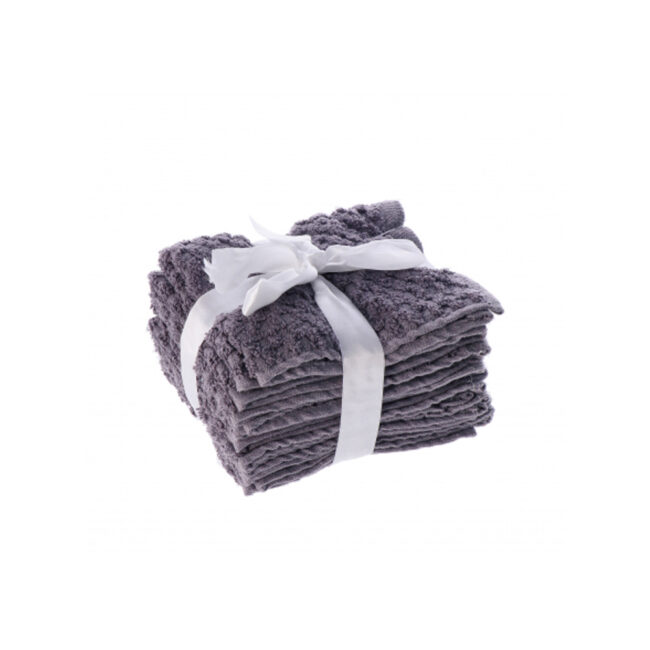 SET OF 6 COTTON TOWELS ASSORTED 6 COLOURS 30X30CM - Image 8