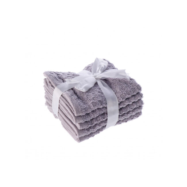 SET OF 6 COTTON TOWELS ASSORTED 6 COLOURS 30X30CM - Image 6