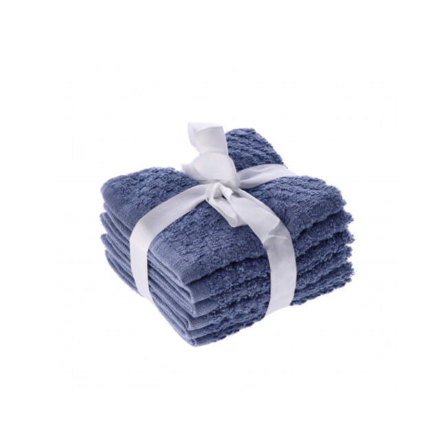 SET OF 6 COTTON TOWELS ASSORTED 6 COLOURS 30X30CM - Image 5