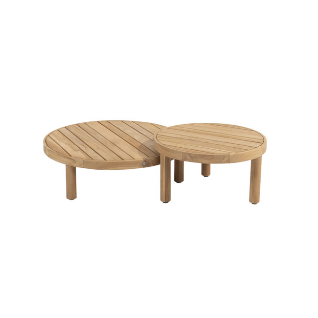 FINN COFFEE TABLE NATURAL TEAK ROUND 80X25CM - Image 3