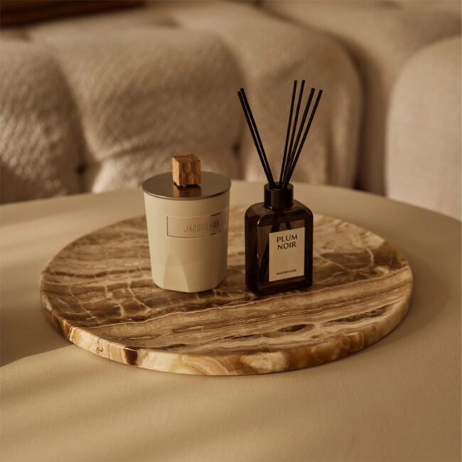 MARBLE TRAY ROUND SANDAL ONYX D40CM - Image 4
