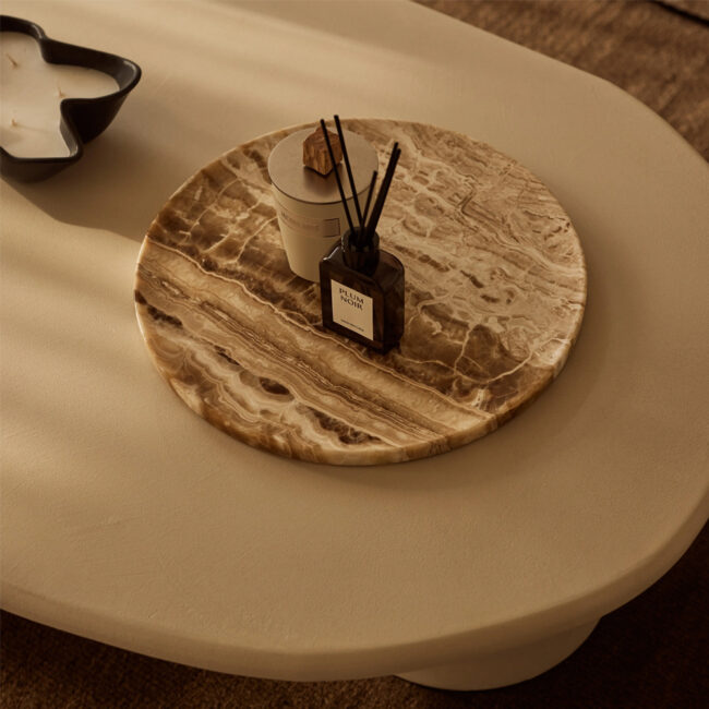 MARBLE TRAY ROUND SANDAL ONYX D40CM - Image 5