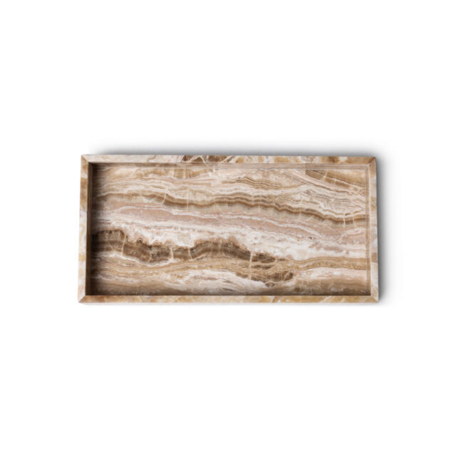 MARBLE TRAY WITH EDGE SANDAL ONYX 40X20X5CM - Image 4