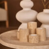 TEA LIGHT HOLDER CYLINDER TRAVERTINE - Image 5