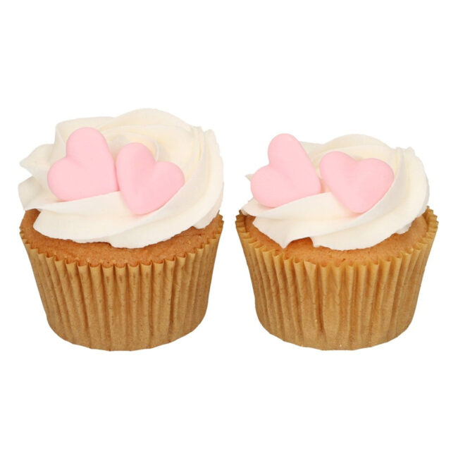 FUNCAKES SUGAR DECORATIONS HEART PINK SET/8 - Image 3