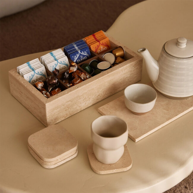 ORGANIZER BOX TRAVERTINE 32,5X17,5X8CM - Image 3