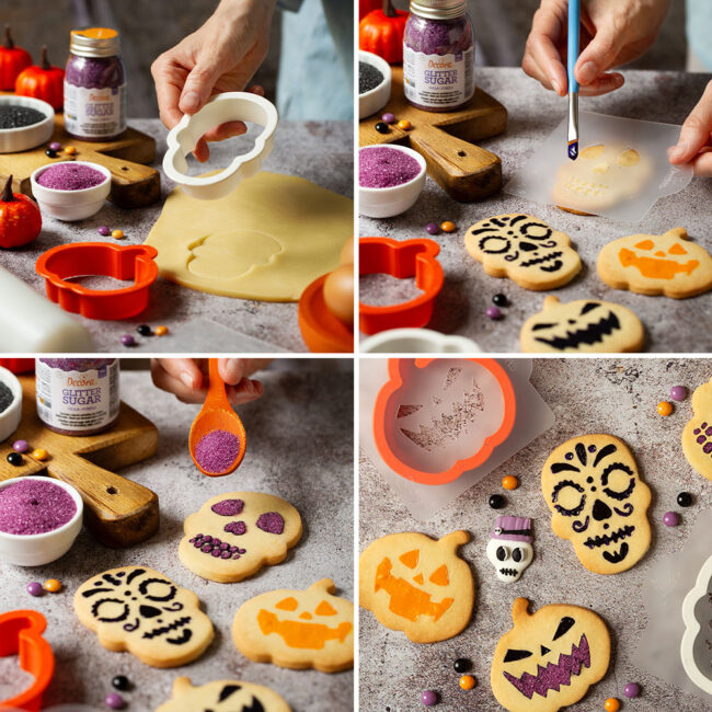 SET OF 2 HALLOWEEN COOKIE CUTTERS AND 4 STENCILS - Image 3