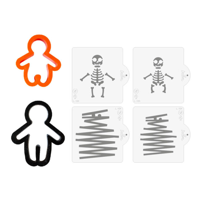 SET OF 2 GINGERDREAD COOKIE CUTTERS AND 4 STENCILS - Image 4