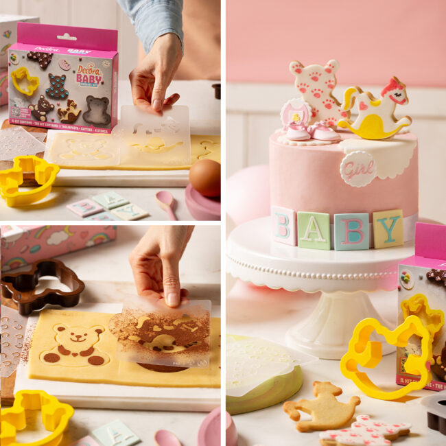 SET OF 2 COOKIE CUTTERS AND 4 STENCILS BABY - Image 4