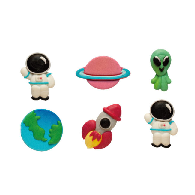 SET OF 6 UNIVERSE SUGAR DECORATIONS - Image 4