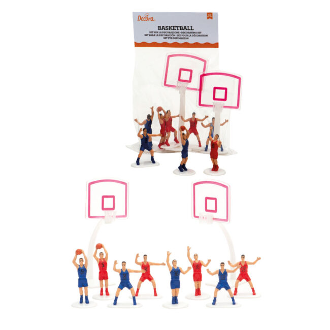 BASKETBALL SET 10PLAYER  AND 2 BASKET DECOR PICKS - Image 4