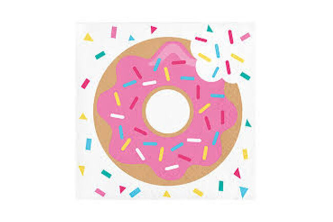 LUNCHEON NAPKINS 2PLY DONUT TIME 16PCS