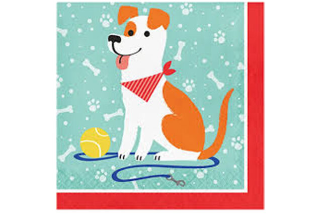LUNCHEON NAPKINS 2PLY DOG PARTY 8PCS