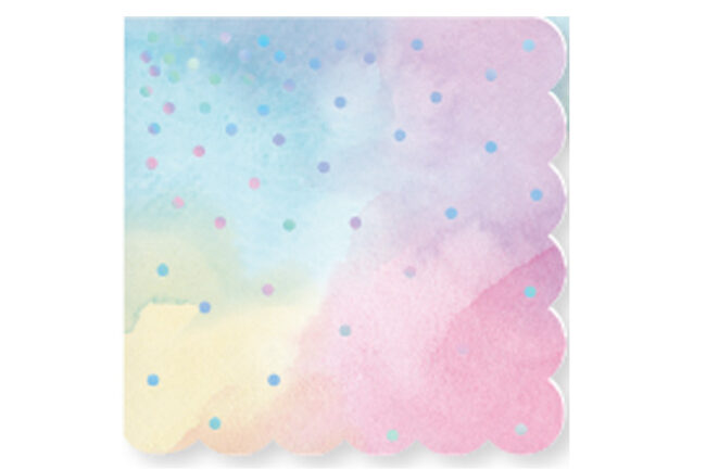 LUNCHEON NAPKIN SCALLOPED 3PLY 16PCS