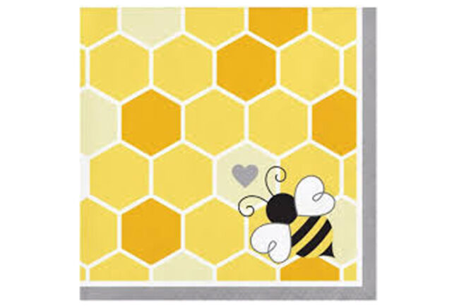 BEVERAGE NAPKINS 2PLY BUMBLEBEE BABY 16PCS