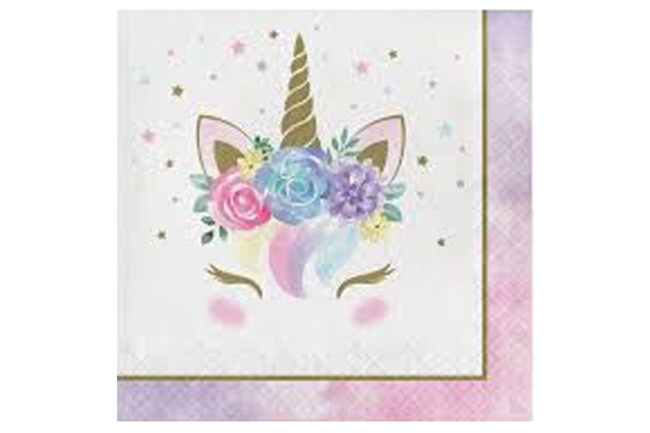 LUNCHEON NAPKINS 2PLY UNICORN BABY 16PCS